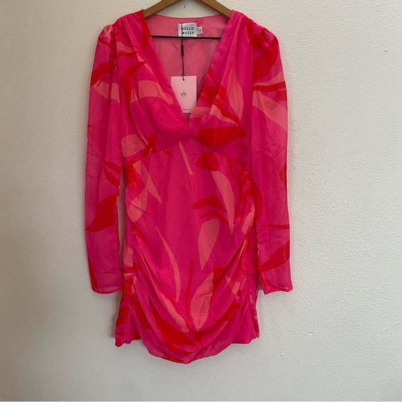 HELLO MOLLY LUXE BOAT PARTY MINI DRESS PINK SIZE 6 - Picture 6 of 11